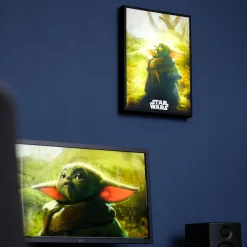 Grogu muurschildering met licht - Star Wars De Mandaloriaan
