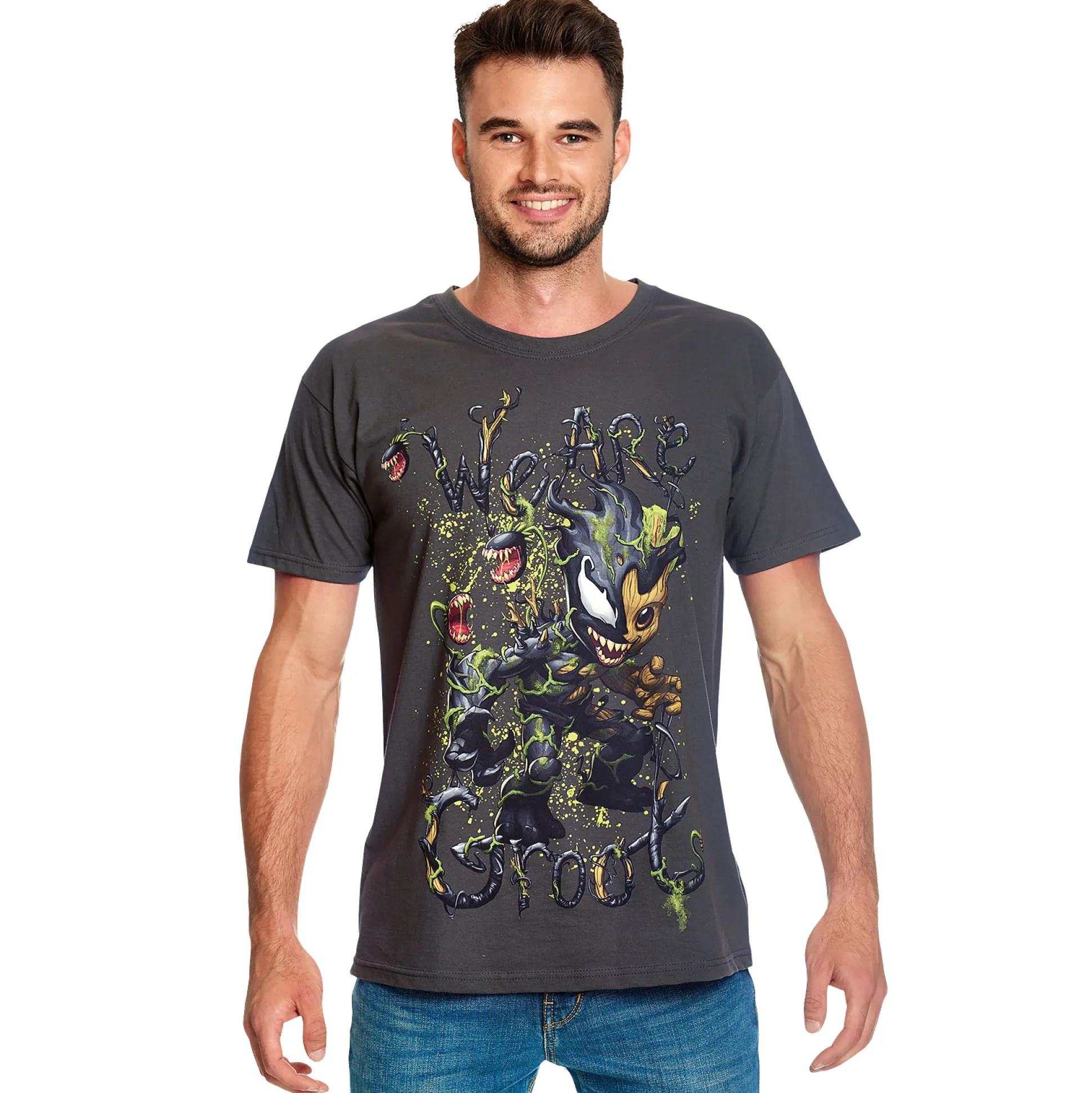 Guardians of the Galaxy - Venomized Groot T-shirt grijs
