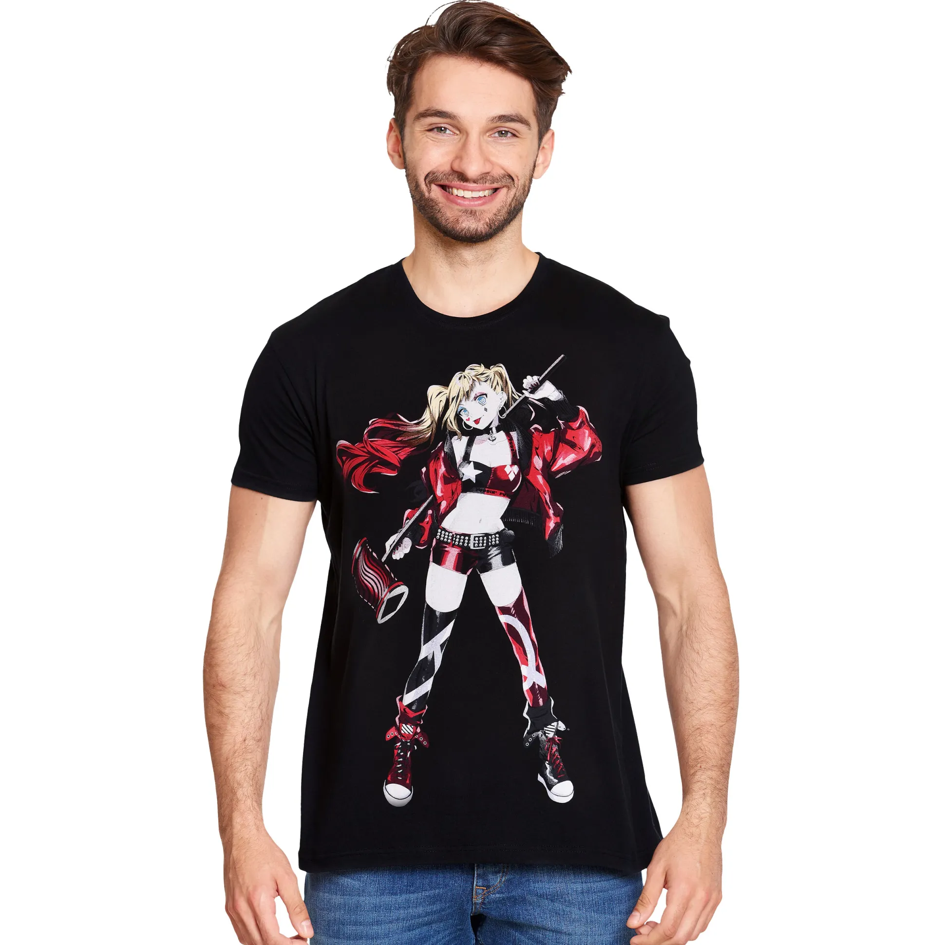 Harley Quinn - Hamer T-Shirt Zwart