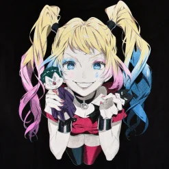 Harley Quinn - Puppets T-shirt zwart