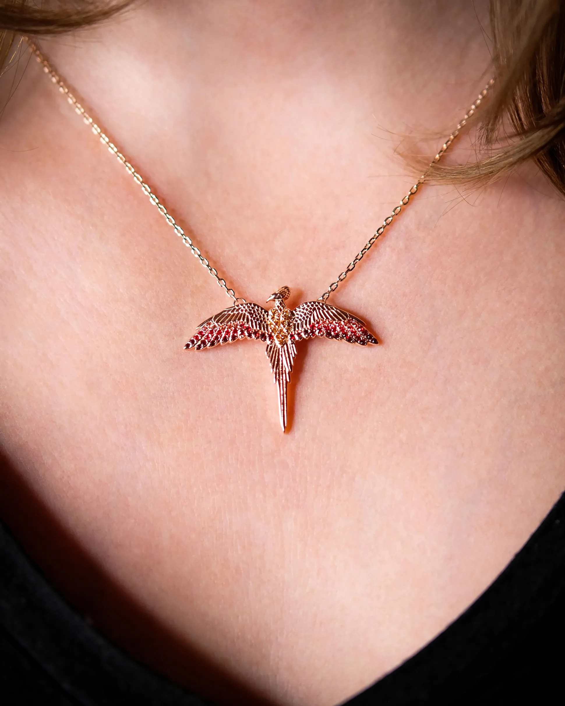 Harry Potter - Fawkes Ketting met Kristallen