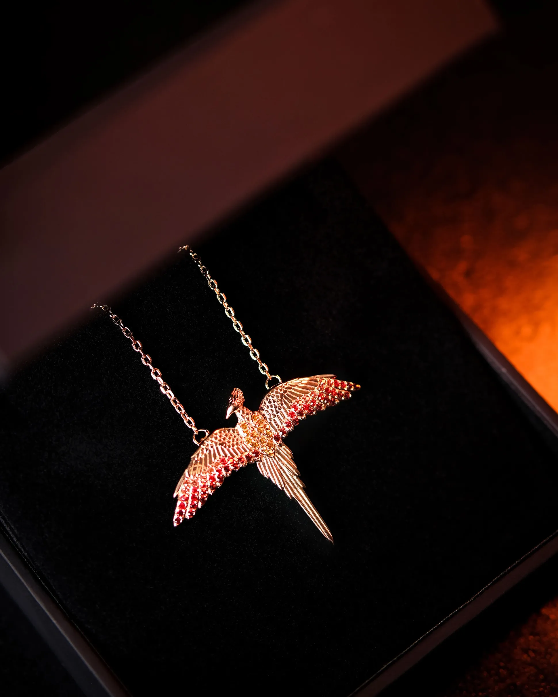 Harry Potter - Fawkes Ketting met Kristallen