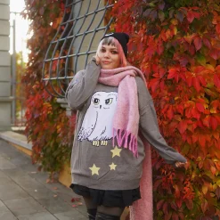Harry Potter - Hedwig oversized trui grijs