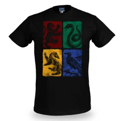 Harry Potter - Hogwarts Crest distressed T-shirt zwart