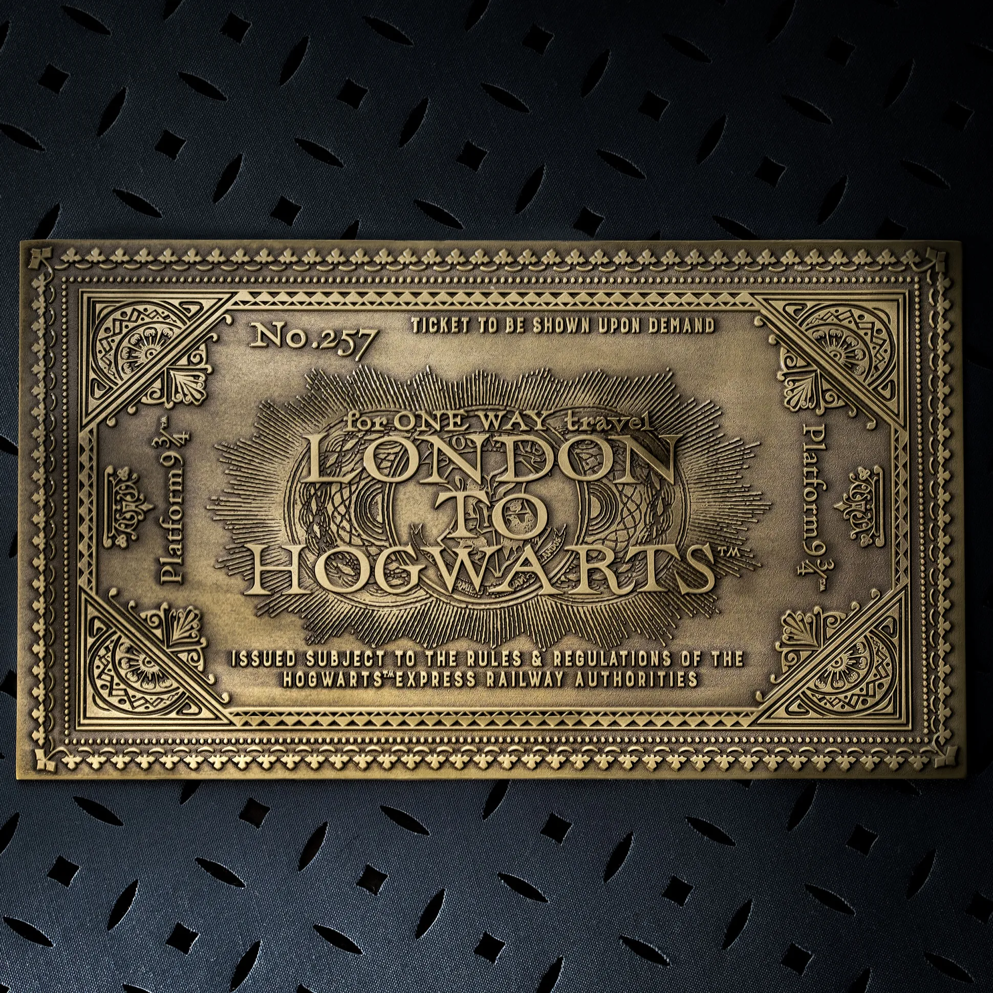 Harry Potter - Hogwarts Express antiek ticket-replica (beperkte oplage)