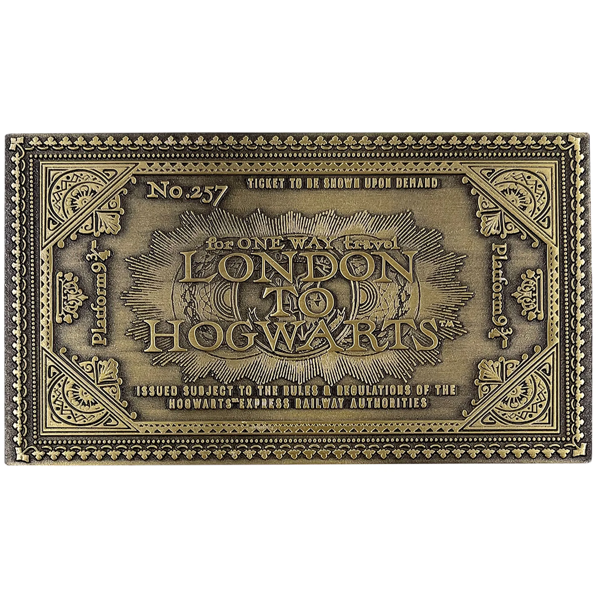 Harry Potter - Hogwarts Express antiek ticket-replica (beperkte oplage)