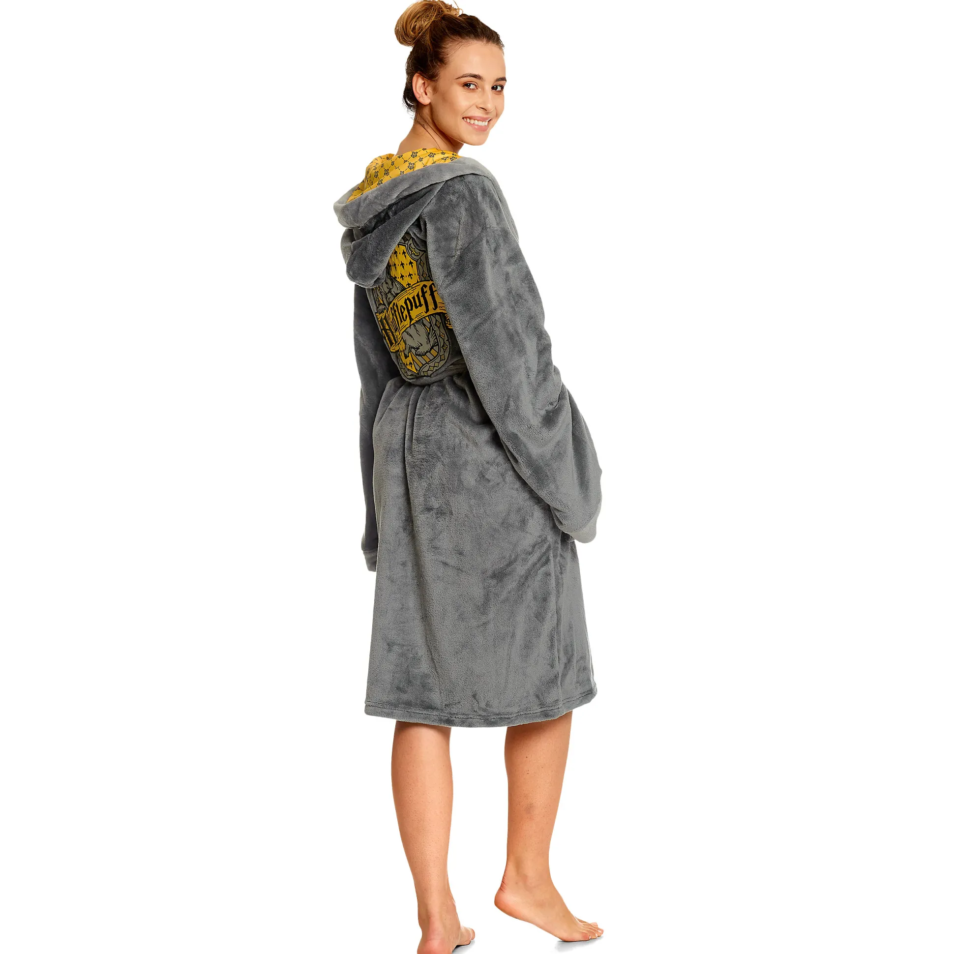 Harry Potter - Hufflepuff Crest Jurk Grijs