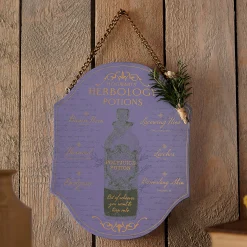 Harry Potter - Kruidenkunde en Toverdranken Houten Wanddecoratie