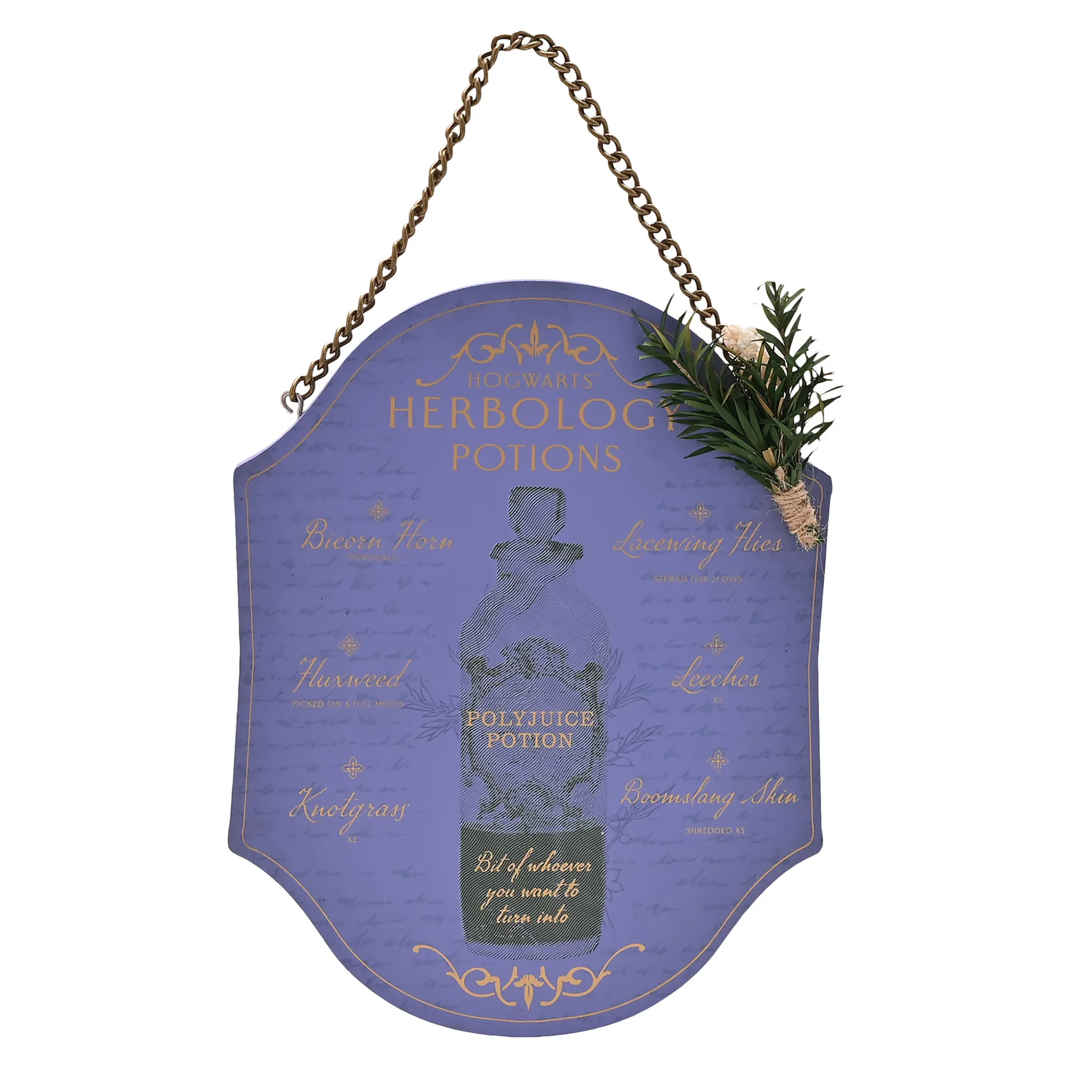 Harry Potter - Kruidenkunde en Toverdranken Houten Wanddecoratie