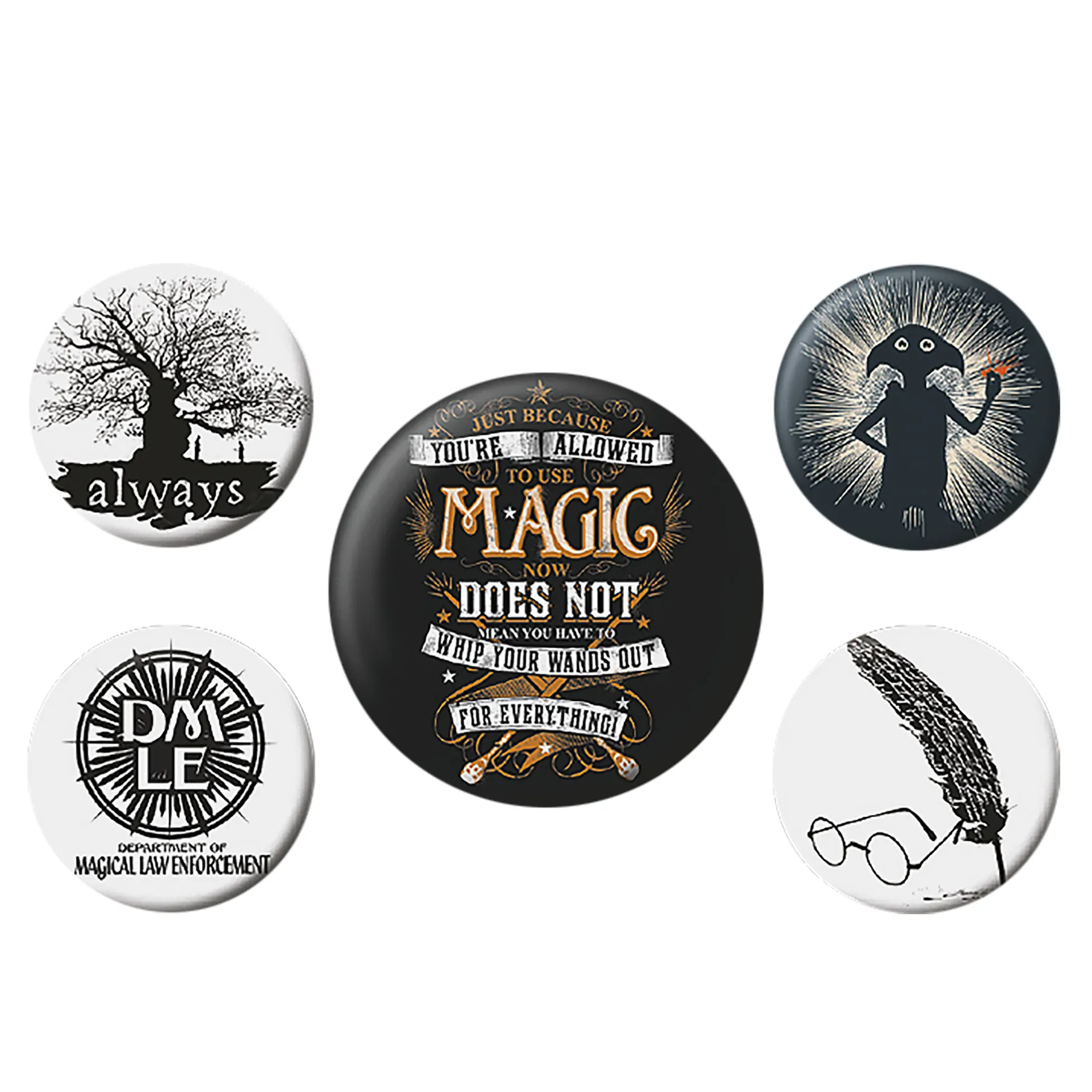 Harry Potter - Magic Button 5-delige set
