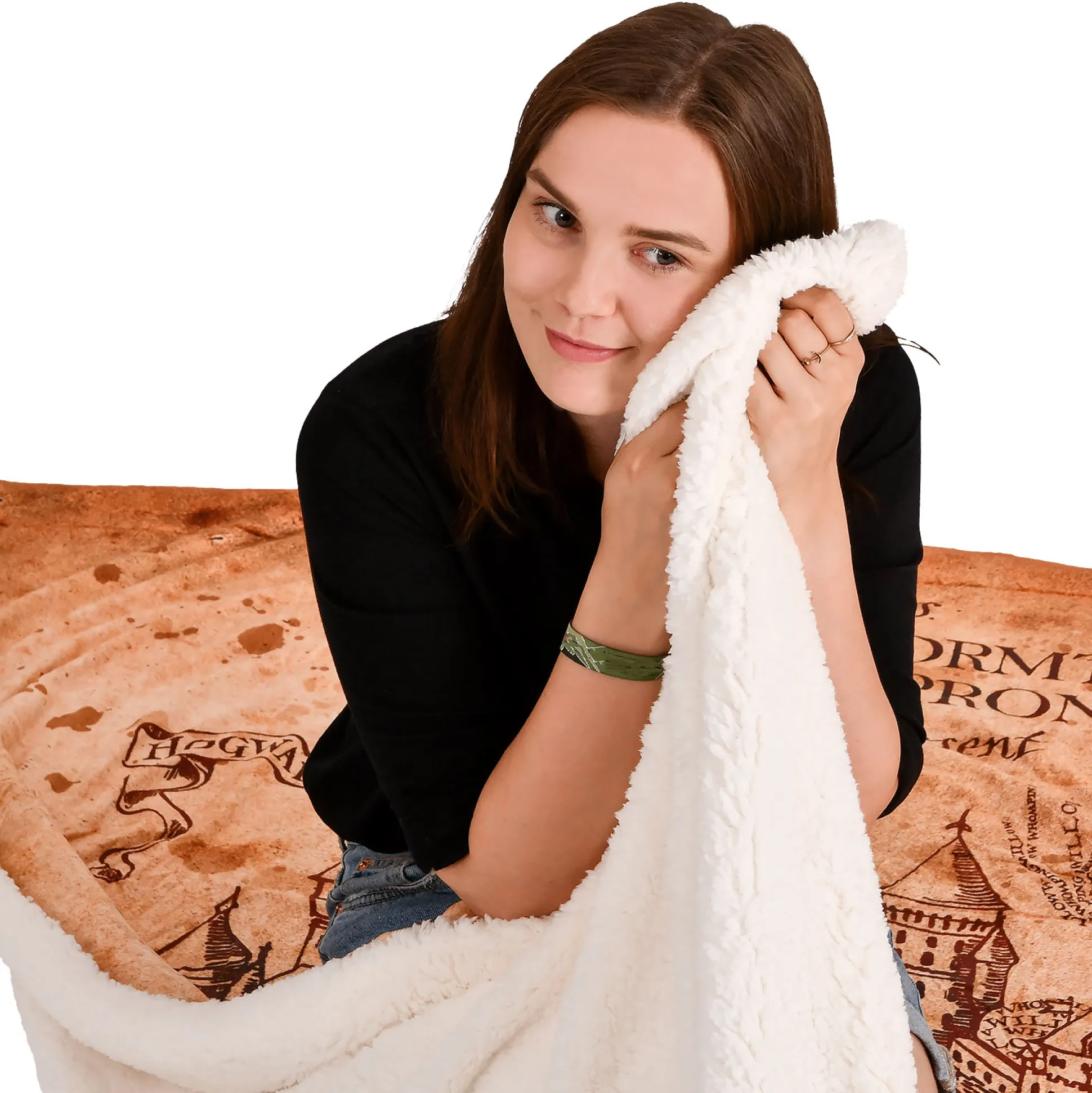 Harry Potter - Marauders Map Pluizige Deken met Teddybont