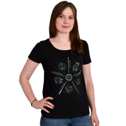 Harry Potter - Patronus Vrienden Dames T-shirt Zwart
