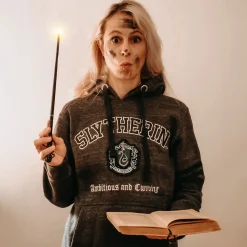 Harry Potter - Slytherin Wapen Premium Hoodie grijs