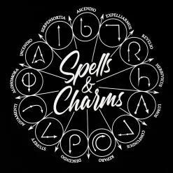 Harry Potter - Spells And Charms T-Shirt Zwart