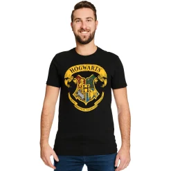Harry Potter - T-shirt met Hogwarts wapen zwart