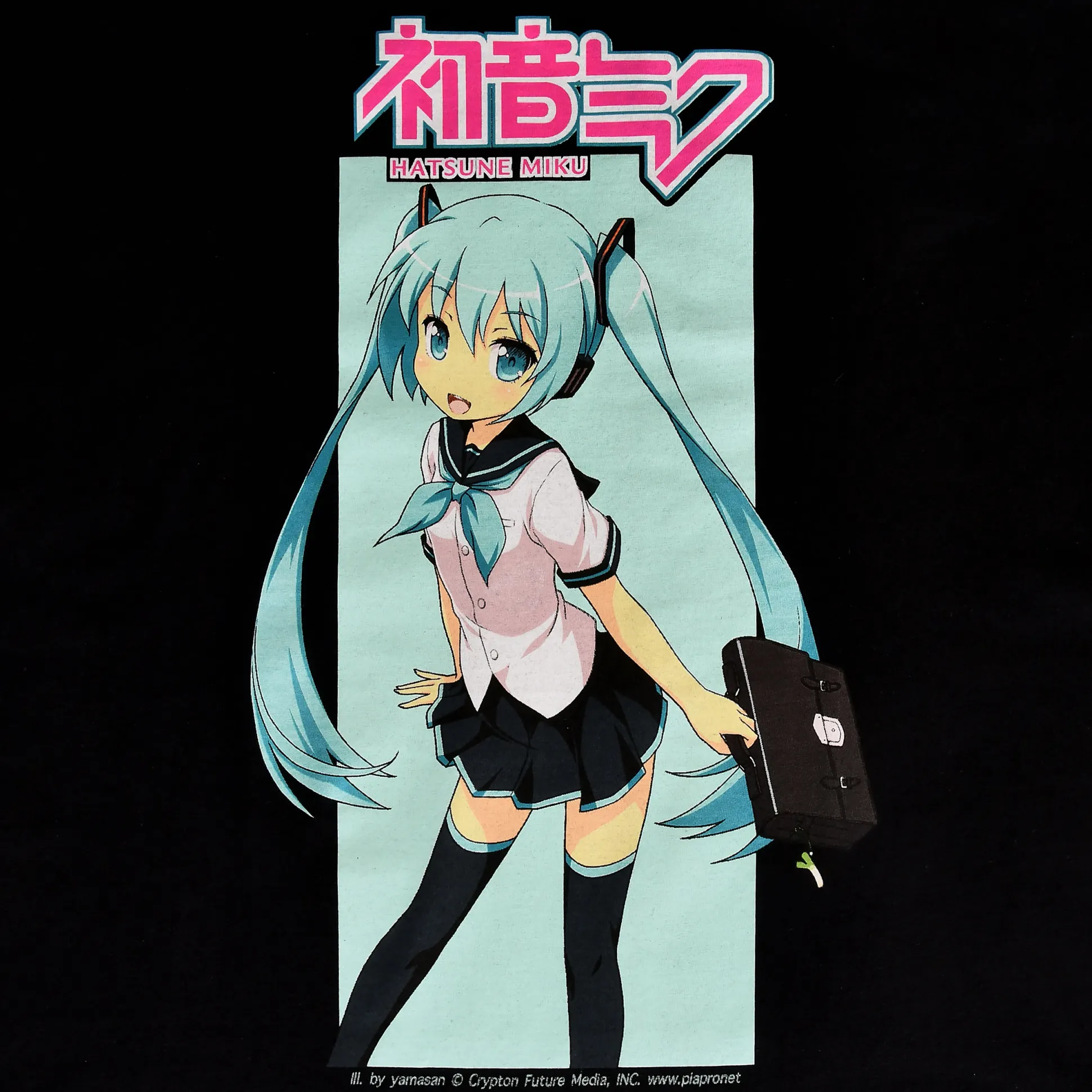 Hatsune Miku - Klaar Voor Werk T-Shirt Zwart