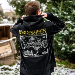 Heer der Ringen - Kaart van Midden-aarde Hoodie zwart