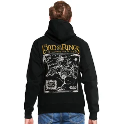 Heer der Ringen - Kaart van Midden-aarde Hoodie zwart
