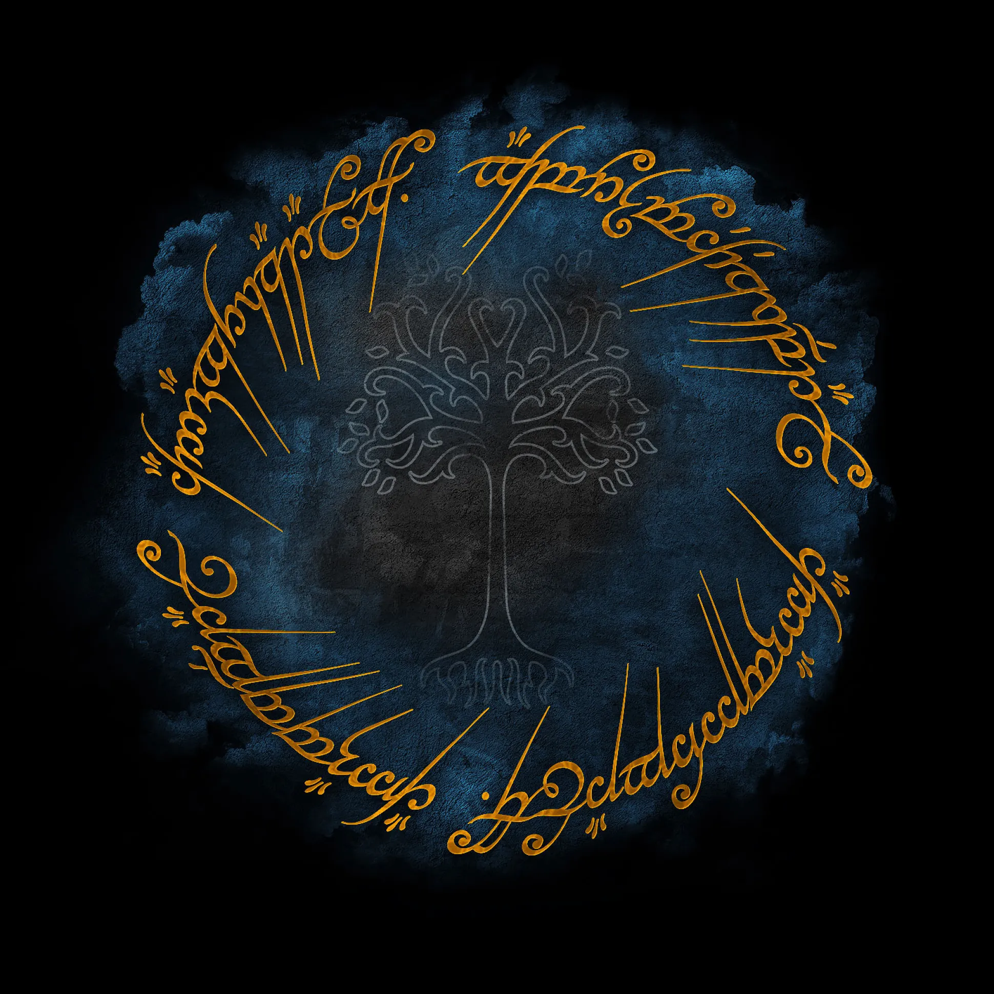 Heer der Ringen - Ring van Macht T-shirt zwart