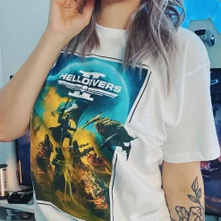 Helldivers 2 - Key Art T-Shirt wit