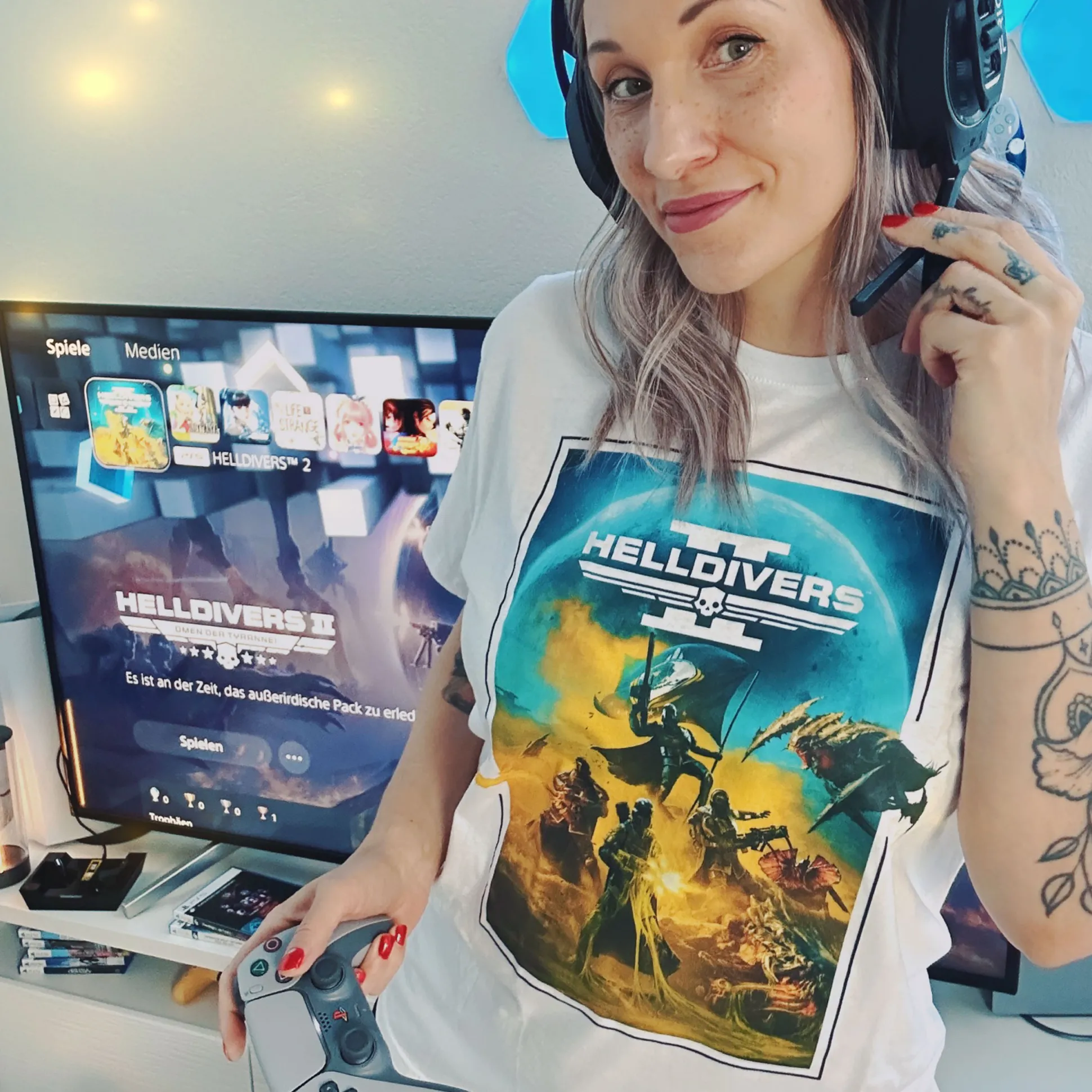 Helldivers 2 - Key Art T-Shirt wit
