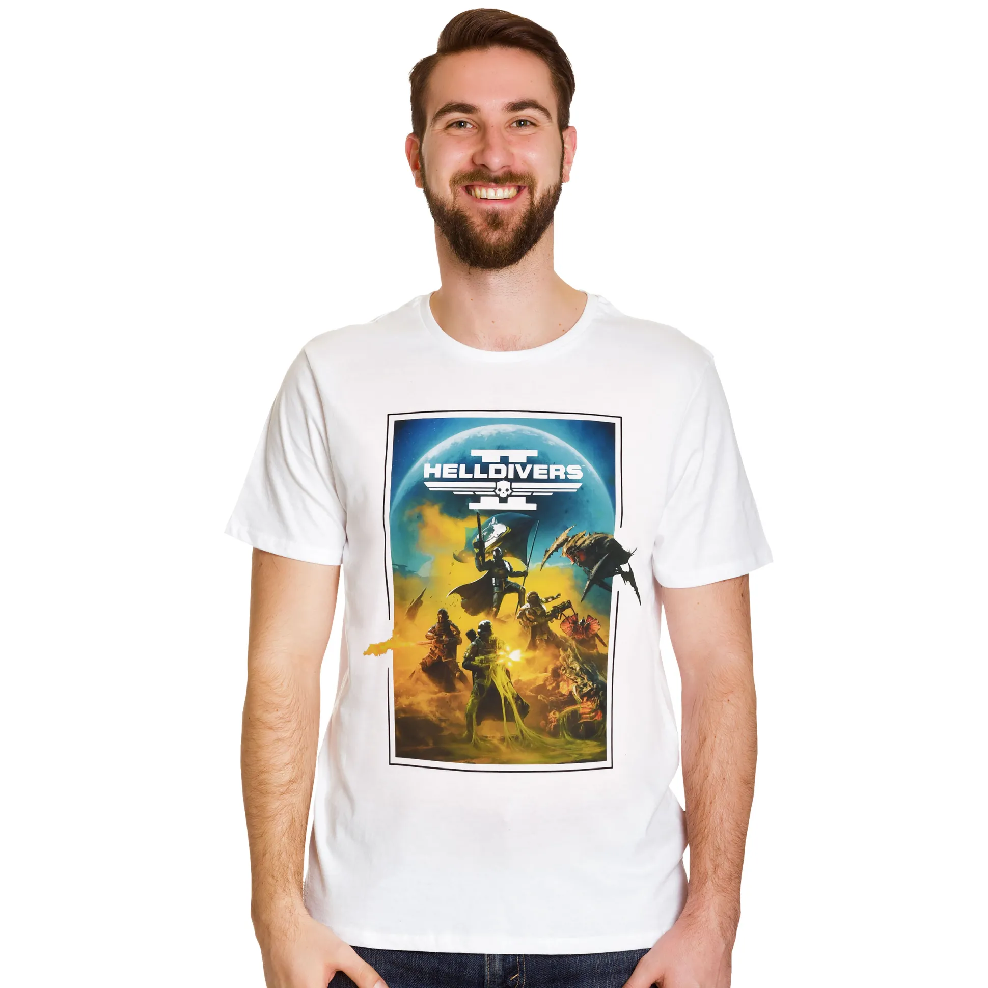Helldivers 2 - Key Art T-Shirt wit
