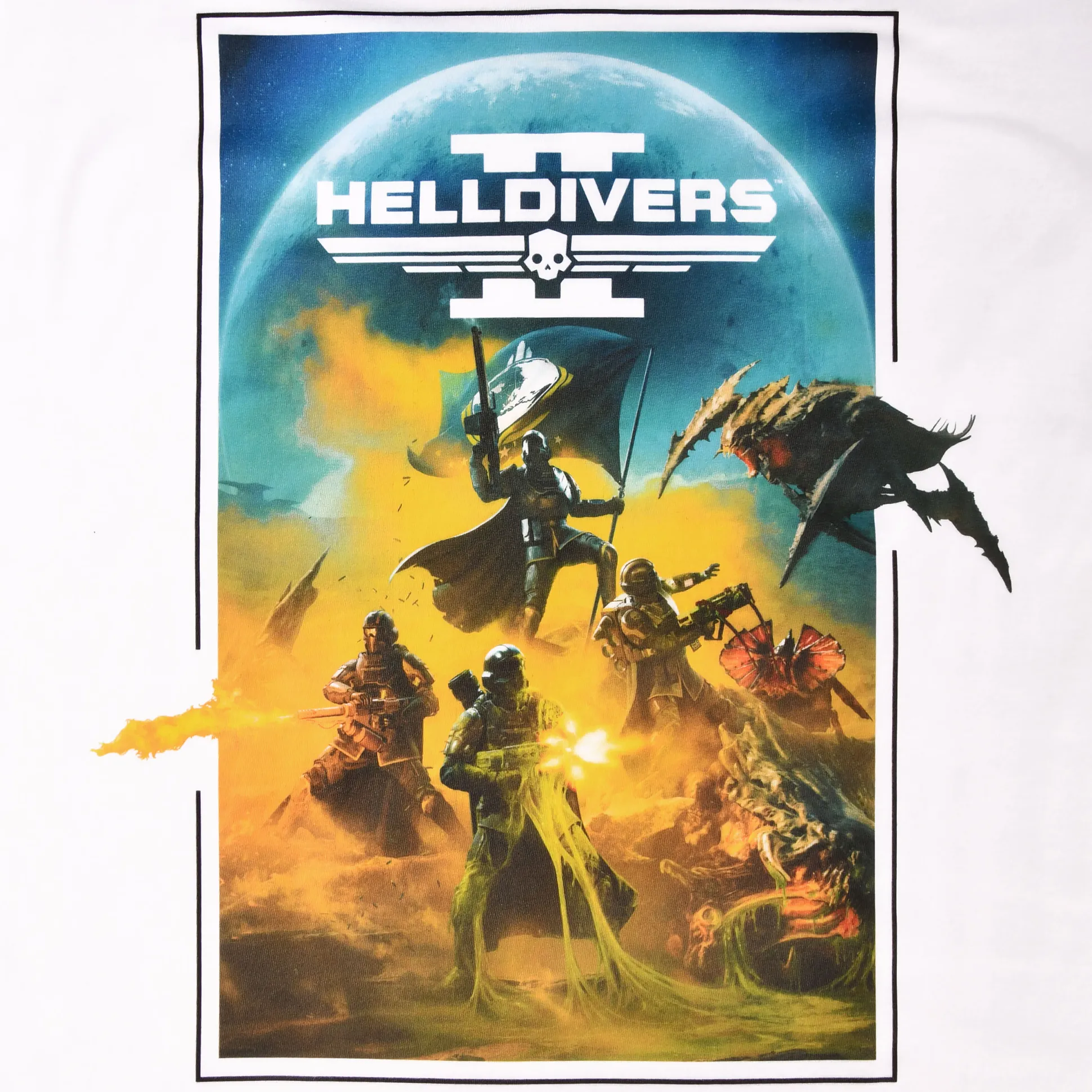 Helldivers 2 - Key Art T-Shirt wit
