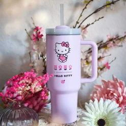Hello Kitty - Flower To Go Beker met rietje