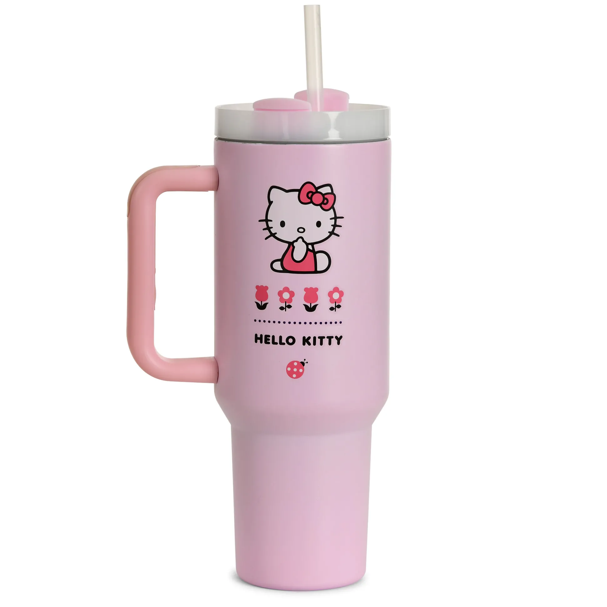 Hello Kitty - Flower To Go Beker met rietje