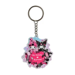 Hello Kitty - My Melody en Kuromi Acryl Sleutelhanger