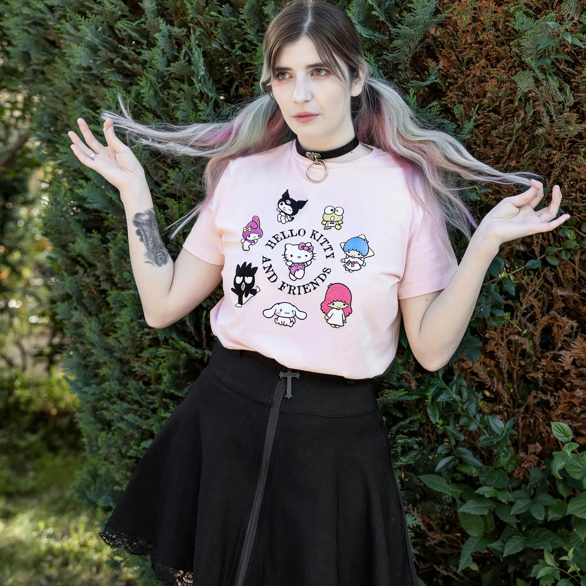 Hello Kitty and Friends T-shirt roze