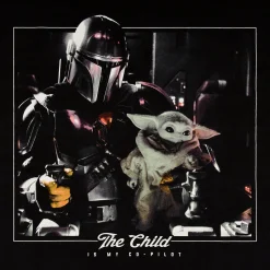 Het Kind is Mijn Co-Piloot T-Shirt zwart - Star Wars The Mandalorian