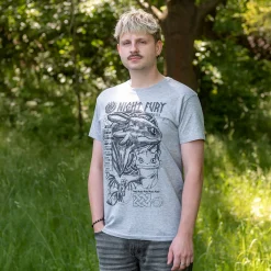 Hoe Tem Je Een Draak - Night Fury Schets T-Shirt Grijs