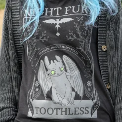 Hoe Tem Je Een Draak - Night Fury Dames T-Shirt Zwart