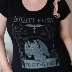 Hoe Tem Je Een Draak - Night Fury Dames T-Shirt Zwart