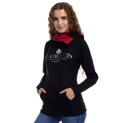 Hogwarts Hoodie met Sjaalkraag Zwart - Harry Potter