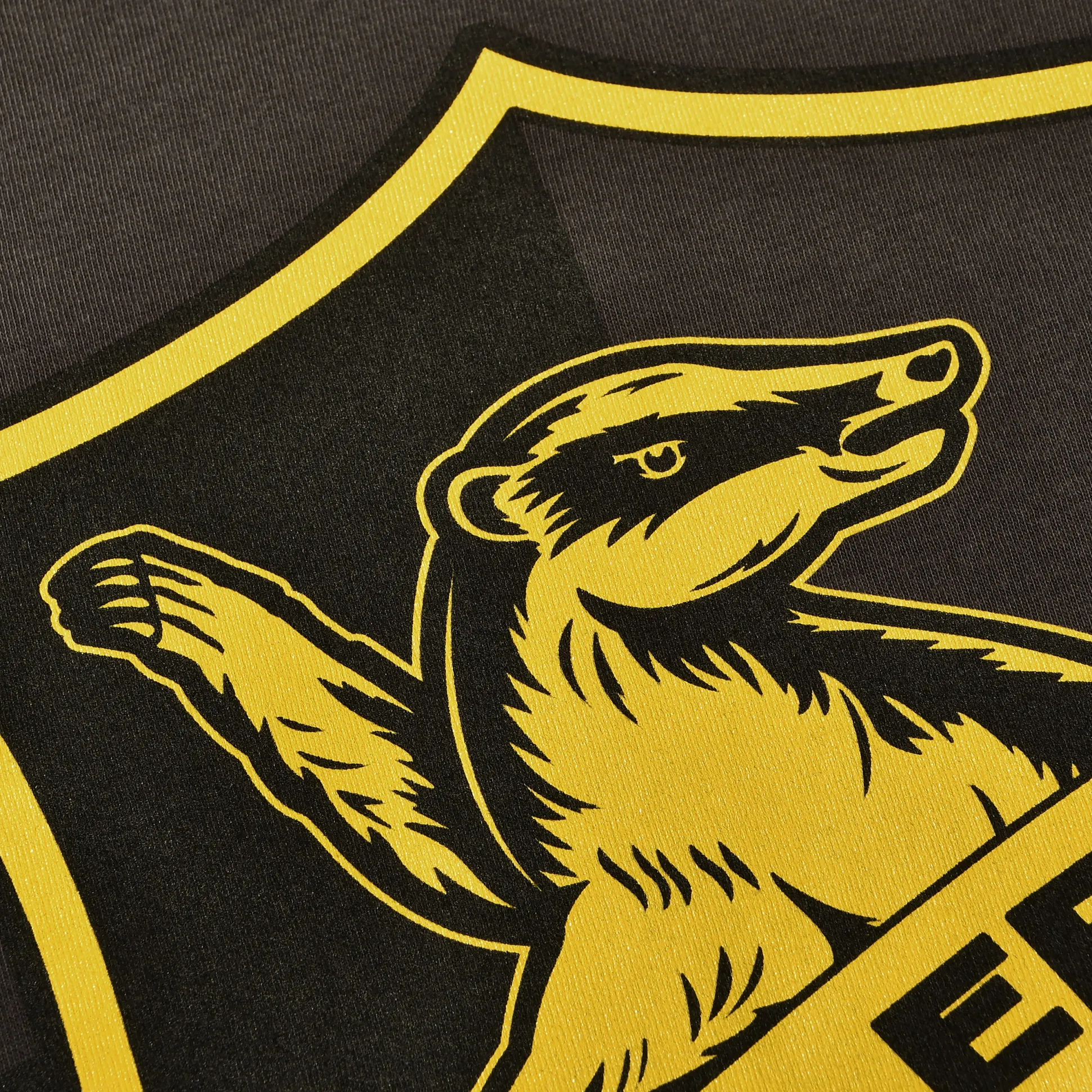 Hufflepuff Logo T-Shirt Grijs - Harry Potter