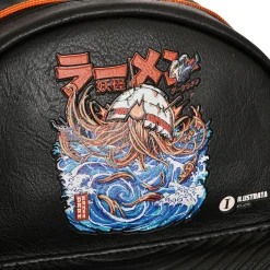 Ilustrata - Dark Ramen Rugzak met Pom Pom Hanger zwart