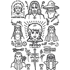 In de Ban van de Ring - De Reisgenoten Potlodendoos 12-delige Set met 2 Kleurplaten