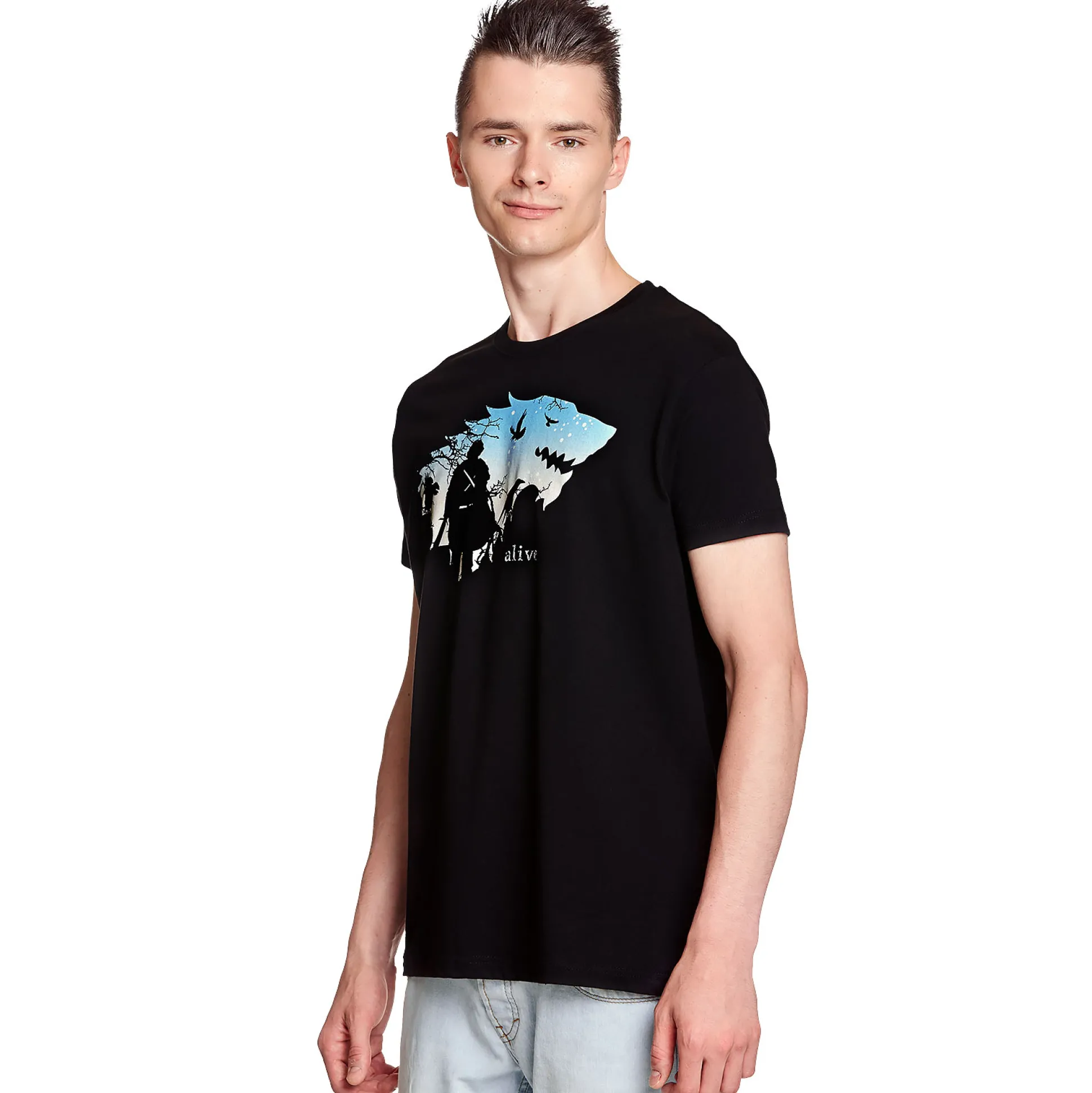 Jon Is Levend T-Shirt zwart