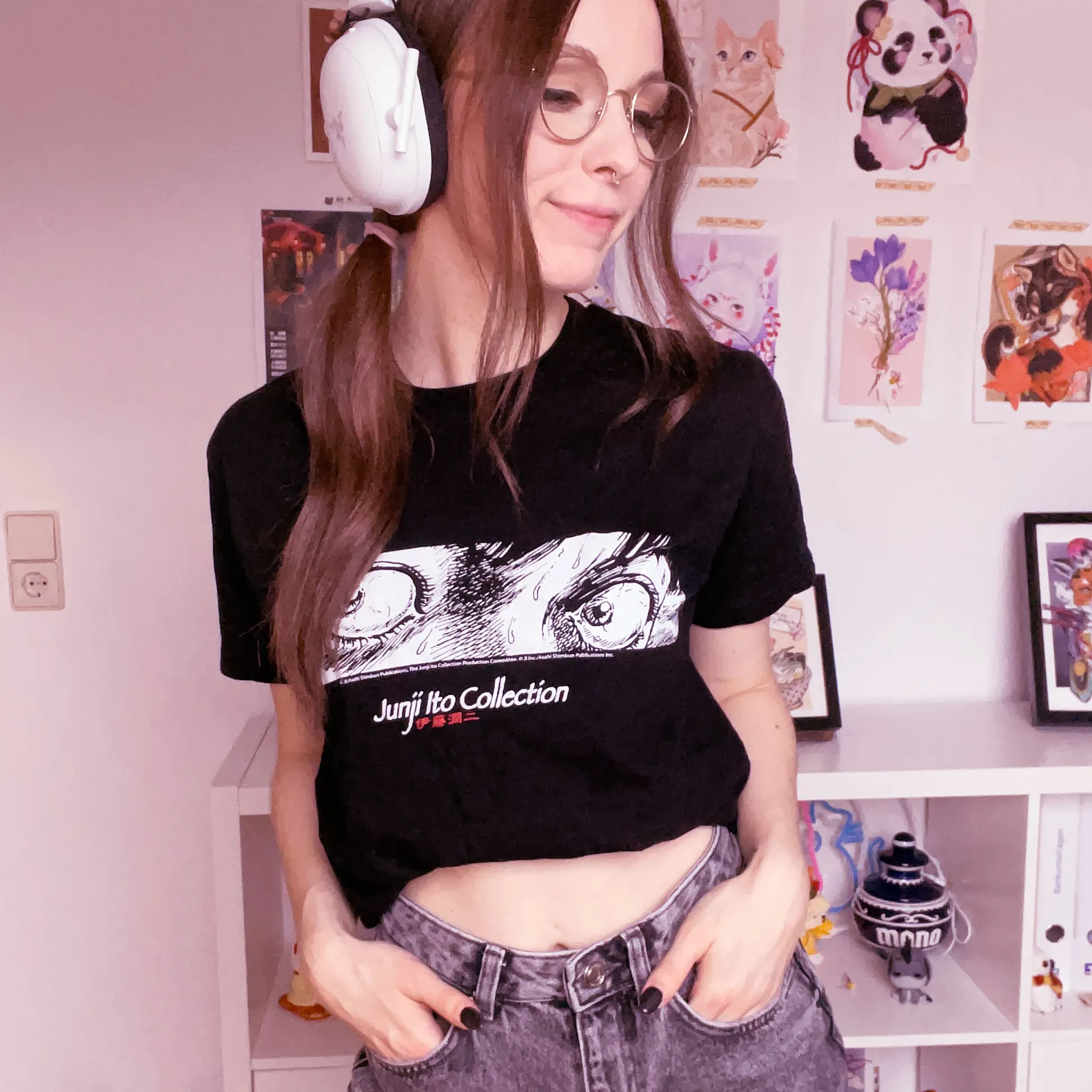 Junji Ito - Ogen T-shirt zwart