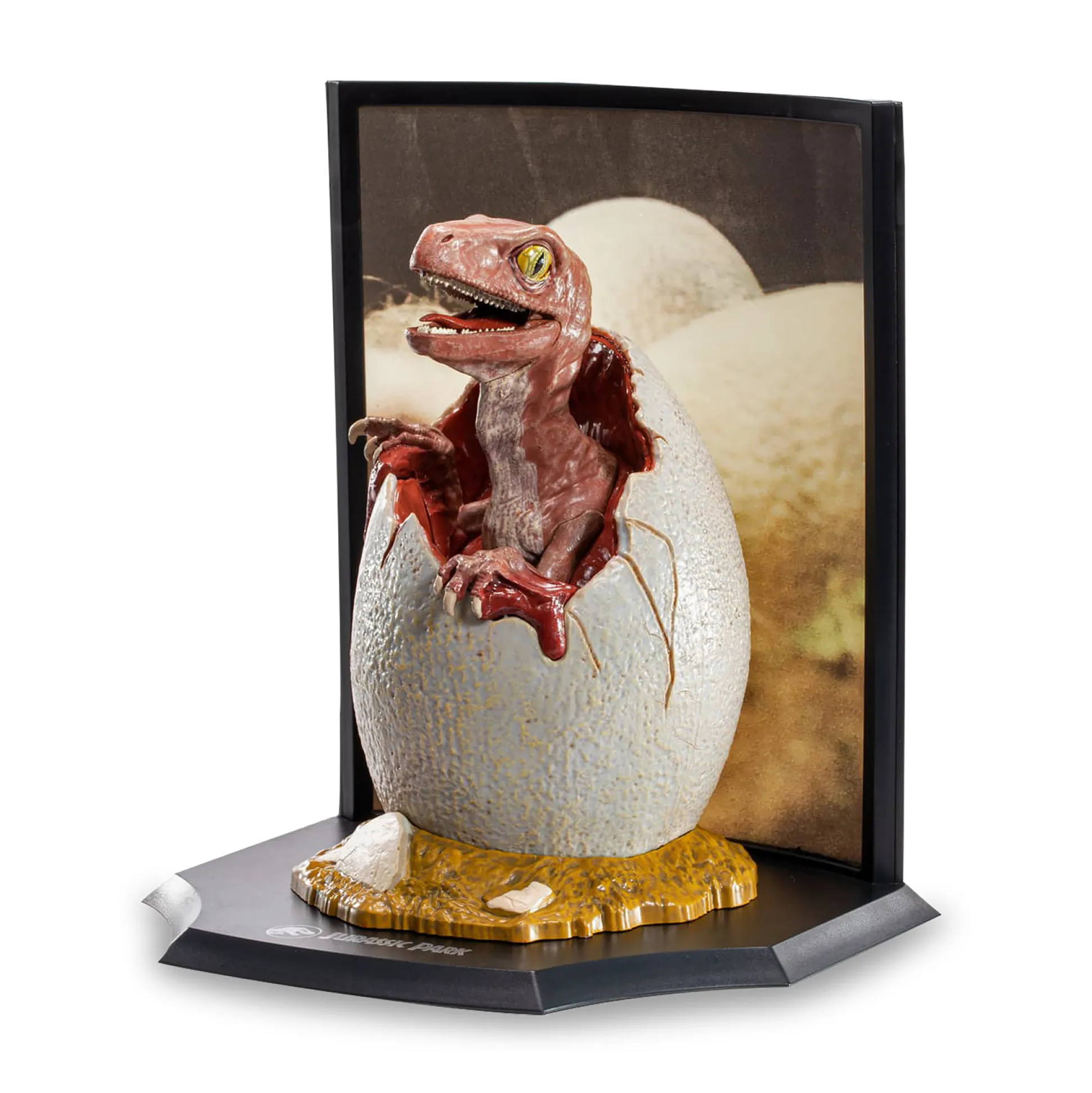Jurassic Park - Baby Velociraptor Ei Diorama Figuur