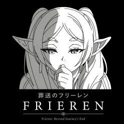 Karakter T-shirt voor Frieren fans zwart