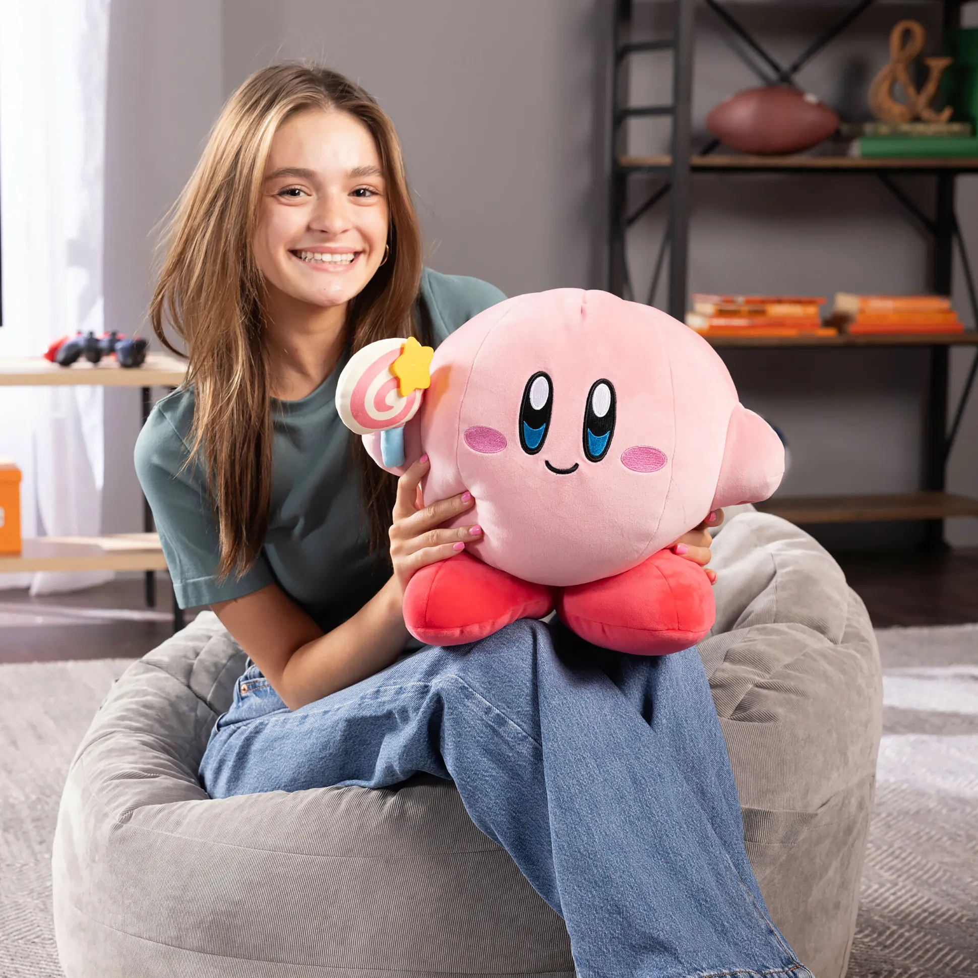 Kirby met Toverstaf - Mocchi-Mocchi Pluche Figuur