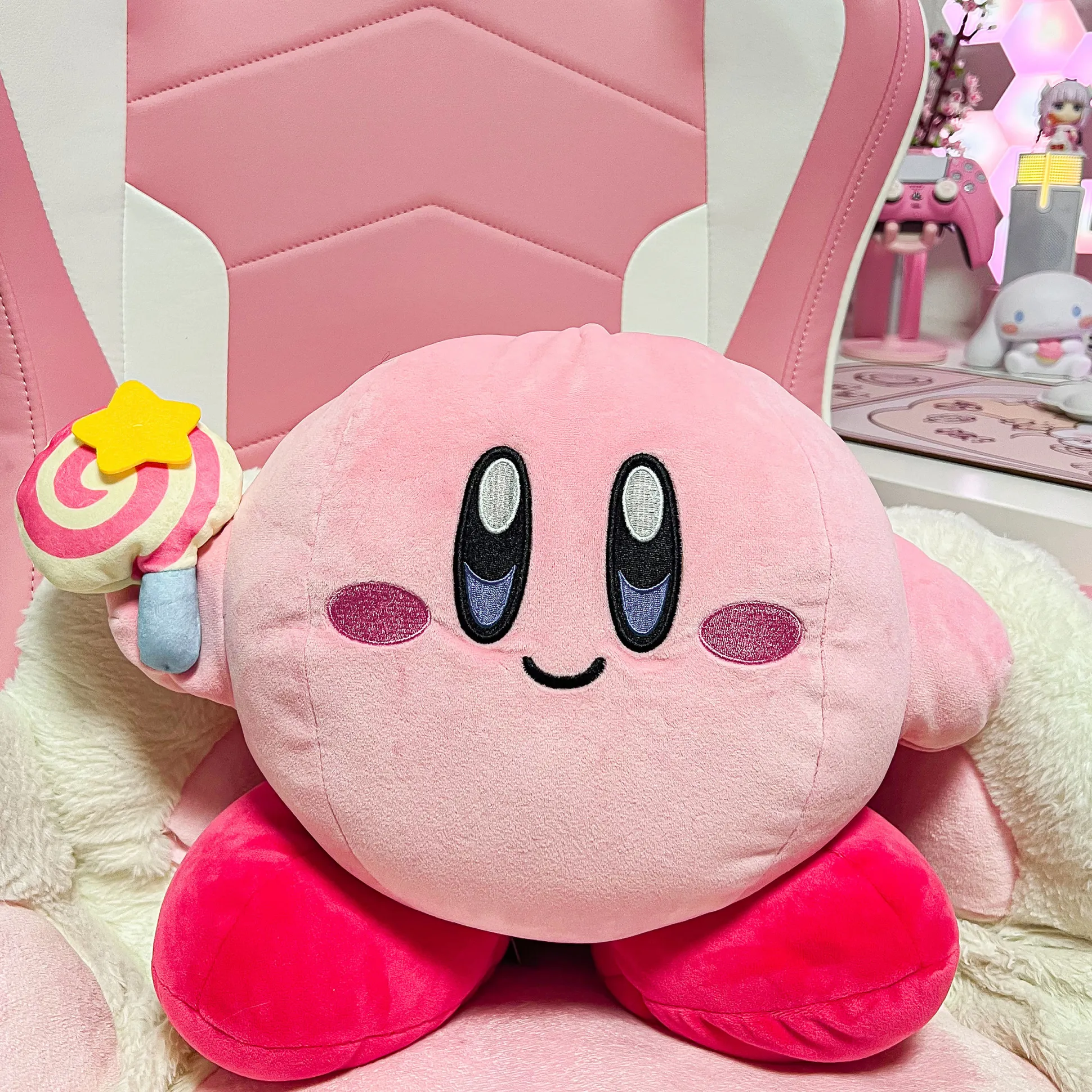 Kirby met Toverstaf - Mocchi-Mocchi Pluche Figuur
