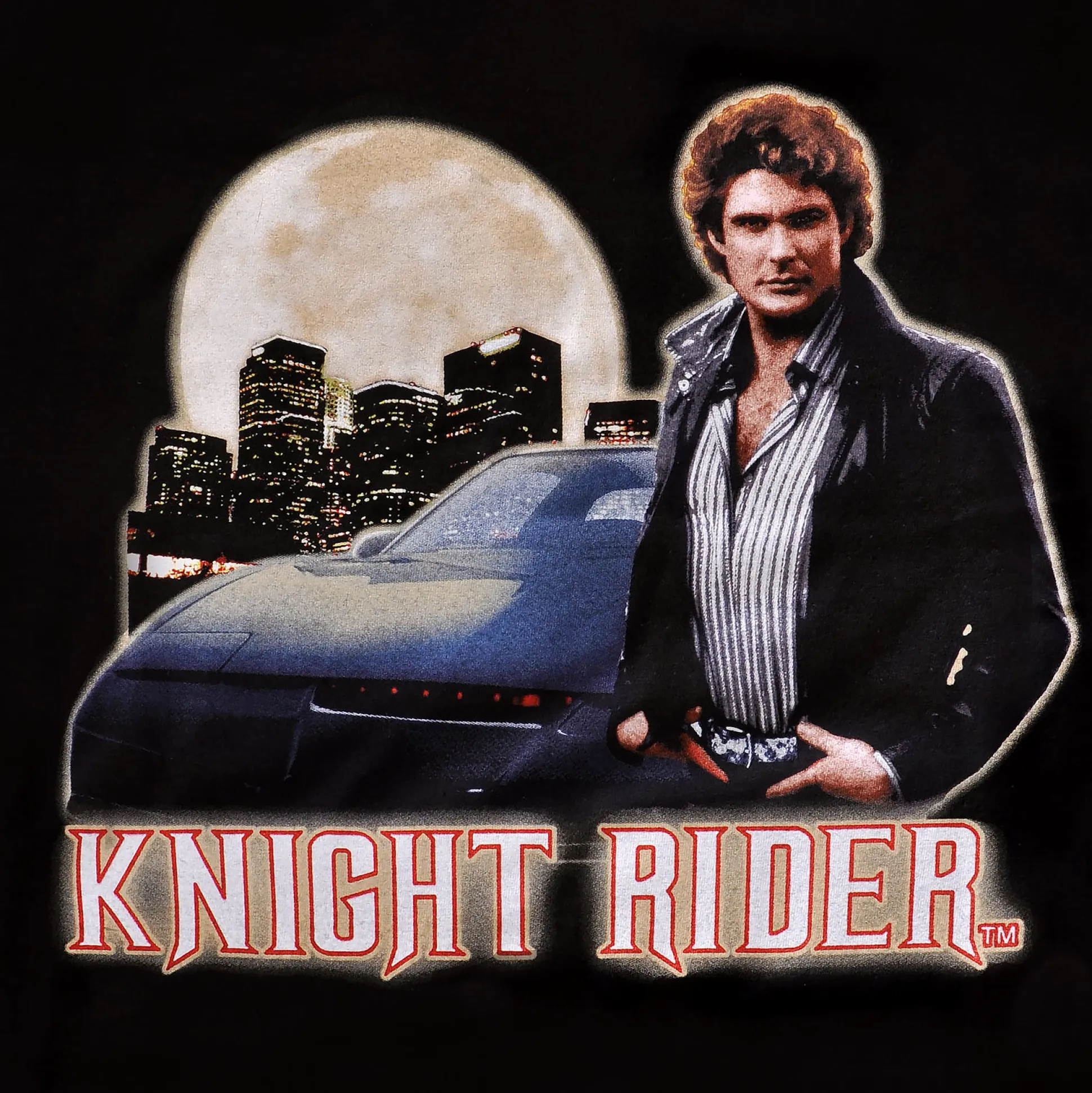 Knight Rider - Michael & Car T-shirt zwart