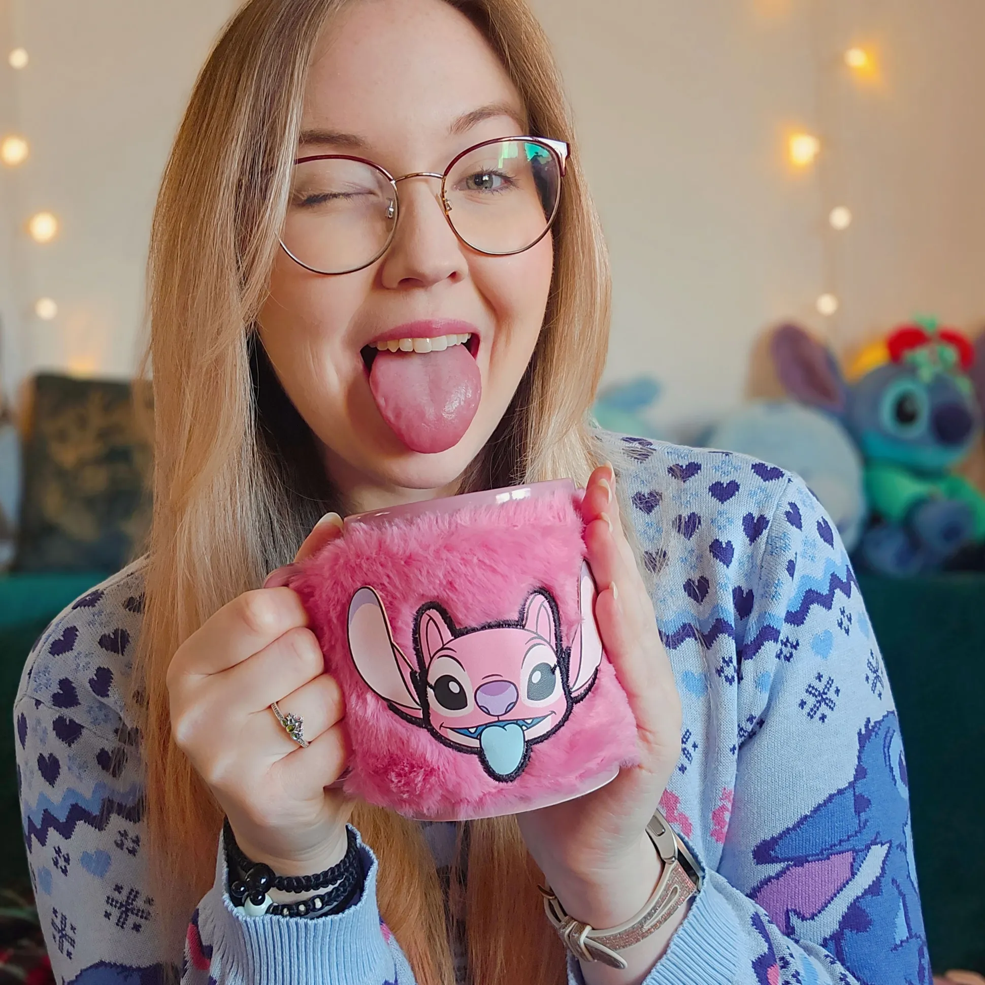 Lilo & Stitch - Angel Mok met pluchen hoes