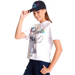 Lilo & Stitch - Ohana Dames T-shirt Wit