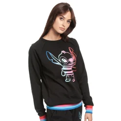 Lilo & Stitch - Rainbow Stitch Sweater Dames zwart