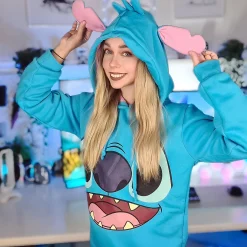 Lilo & Stitch - Stitch Dames Hoodie met Oren Blauw